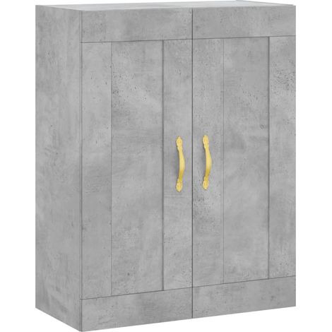 Buffet,Bahut,Armoire murale gris béton 69,5x34x90 cm bois d'ingénierie CFW13201 (1/5)