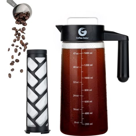 Manual Coffee Maker with Infuser for Cold or Cold Brew Coffee Machine for Cold Brew Coffee Lovers — Method for Making Slow Coffee and Tea (1/5)