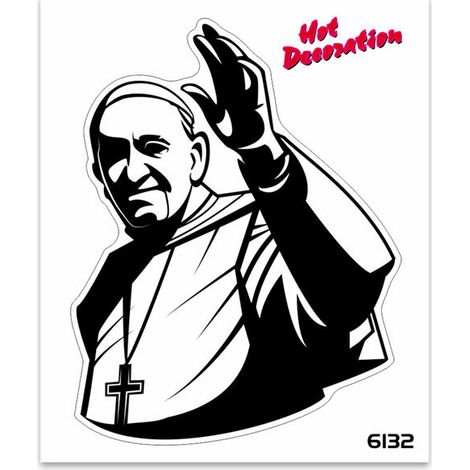 Adesivi Stickers Papa Francesco 10 x 12 cm (1/4)