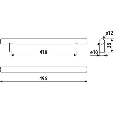 Garde-corps RE29, acier inoxydable, 416 mm