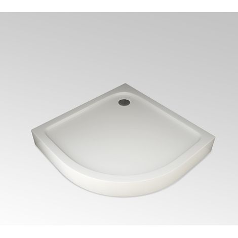 Marwell Duschtasse Duschwanne Chrystal Round Viertelkreis 90 x 90 cm - Sanitär Acryl - passend für Viertelkreis Duschkabine 90x90 mit einem Radius von 55 cm (1/2)