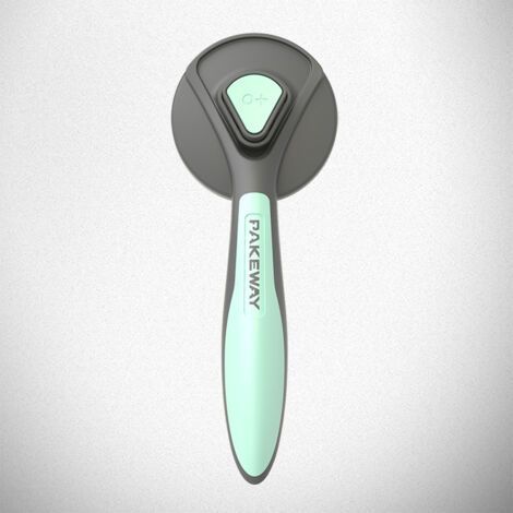 Peigne pour animaux de compagnie pour enlever les poils flottants Peigne pour chats Nettoyage de la brosse en un clic Peigne à cheveux Peigne à épingles pour chats gris(menthe fraîche) (1/5)