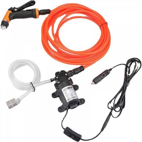 Lave-voiture, pompe à eau 12v, nettoyeur haute pression, mini-laveur électrique portable auto-amorçant, accessoires de voiture (1/5)