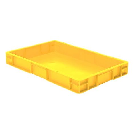 Transport-Stapelkästen, gelb Maße in mm (BxTxH): 600 x 400 x 75