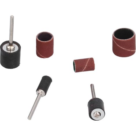 Lot de 132 manchons abrasifs ponceuse à tambour, grain 120, avec mandrin, pour polissage et dérouillage du métal (1/5)