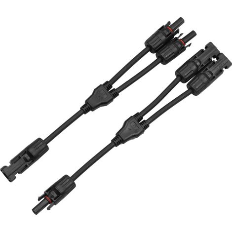 Solar-Bypass-Steckverbinder – Paralleladapter, bidirektional selbstverriegelnd, IP67 wasserdicht, Stecker/Buchse für PV-Module, 12 AWG
