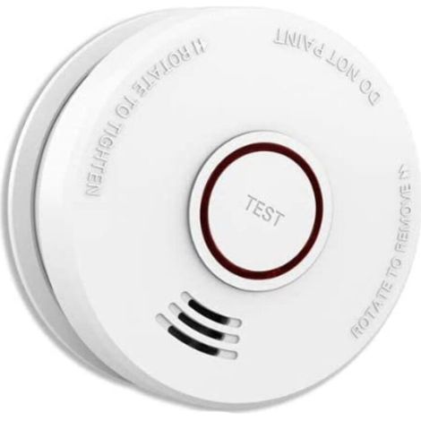 1 paquet détecteur de fumée alarme incendie 9V capteur photoélectrique alimenté par batterie détecteur de fumée facile à installer avec avertissement sonore léger (1/4)