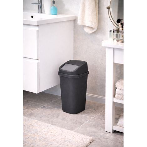 Waste Bin Mülleimer Kosmetikeimer 5L Grau-030002090-5Liter-Anthrazit (1/4)