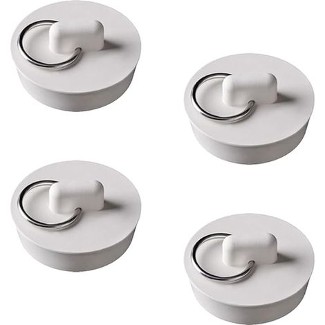 Confezione da 6 tappi universali in gomma per vasca da bagno con anello di sospensione, adatti per vasca da bagno, cucina e bagno, dimensioni da 50 a 55 mm: (5 cm  5 cm  1 cm) (1/4)