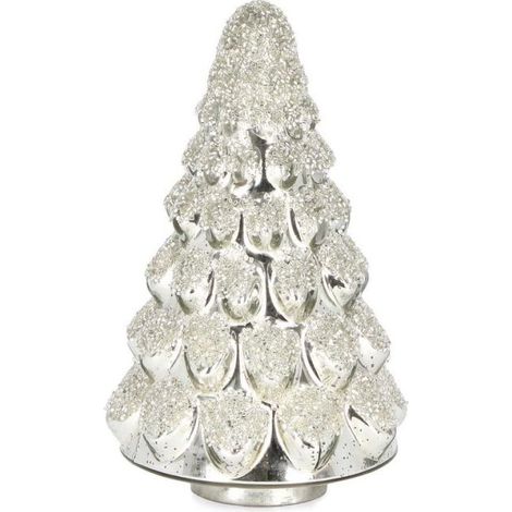 ALBERO DI NATALE ARGENTO VETRO BIZZOTTO TWINKLE D14X22,5H