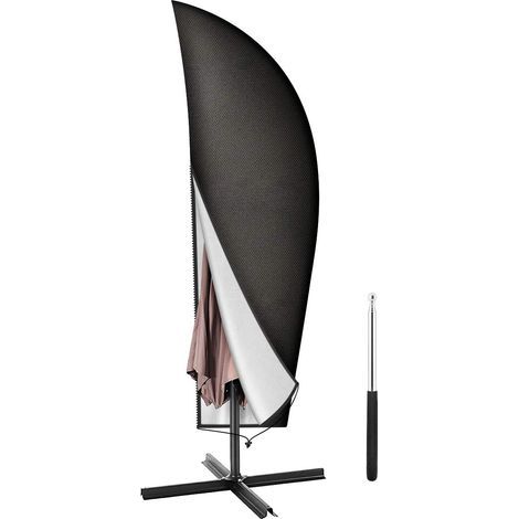 Sonnenschirmhülle, 265 cm, wasserdichtes Oxford-Gewebe, Schwarz A (1/5)