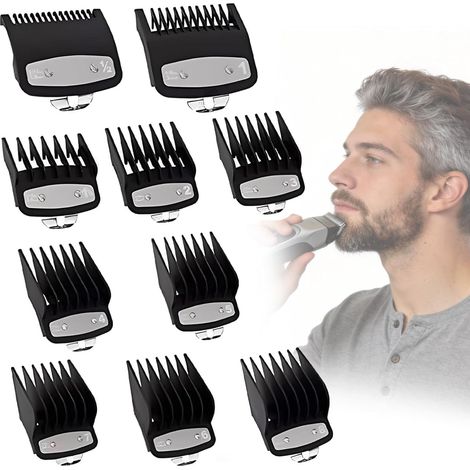 10 Piece Hair Clippers Guide Comb for Hair Clippers, Guide Comb Set, Set of Hair Clippers for Thin Thick Hair (1/5)