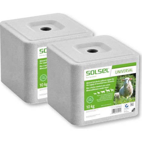 Mineralleckstein 2x10 kg Einzelfuttermittel für Heimtiere Nutztiere