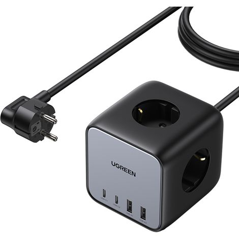 Ciabatta multipresa CA 240 V GaN 2x USB-C 2x USB-A 3x CA 240 V - nera (1/5)