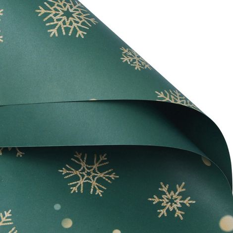 Papier Cadeau Kraft de Noël à Double Face - Collection Éléments de Noël pour Décoration de Boîtes Cadeaux (1/5)