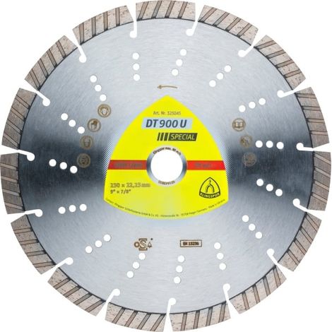 KLINGSPOR TARCZA DIAMENTOWA SEGMENTOWA 230mm x 2,6mm x 22,2mm    DT900U