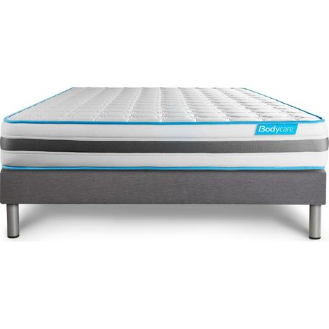 Ensemble matelas sommier BodyFlex 140 x 190 cm - Couleur : Gris (1/4)
