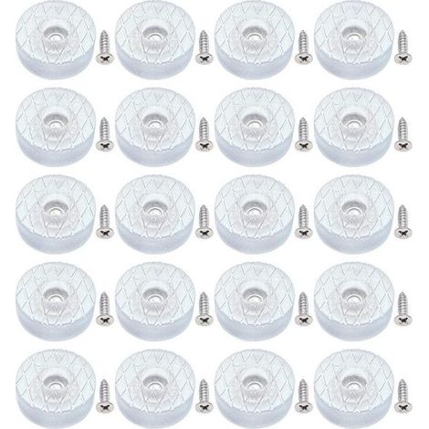 (20 Pièces) Antidérapant Silencieux 30mm Grand Protecteur Sol Silicone Patins de Meubles Planeurs avec vis pour Pieds canapé Table Bureau (1/5)