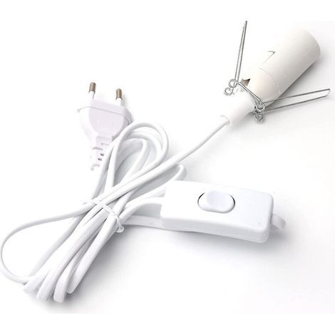 Salt lamp cable with switch - E14-1.8 m - Salt lamp socket, White (1/3)