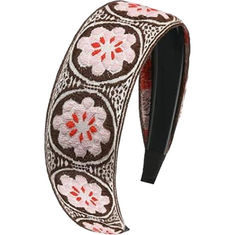 Bandeaux Boho, bandeau large Bandes de tête brodées Boho pour cheveux des  Coiffe de style ethnique, accessoires de cheveux pour filles pour la plupart des coiffures (1/5)