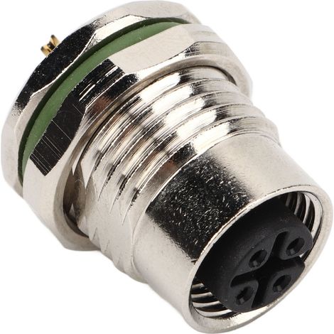 Lot de 4 connecteurs électroniques femelles M12 Aviation à 4 broches de type A, pour capteurs et actionneurs, à 4 conducteurs. (1/5)