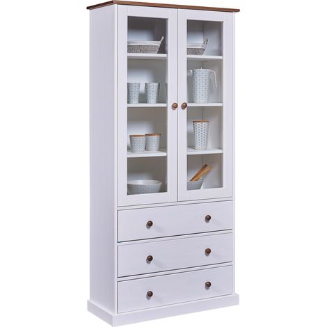 Vetrina Westerland 10 Bianco Classico 90 x 38,4 x 190 cm (1/5)