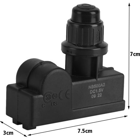 Générateur d'étincelles pour barbecue à gaz alimenté par batterie DC 1,5 V, allumeur universel à 2 prises, noir (1/5)