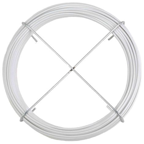 20 mt fune cavo filo plastificato stendibiancheria bianco   2,8 mm bucato