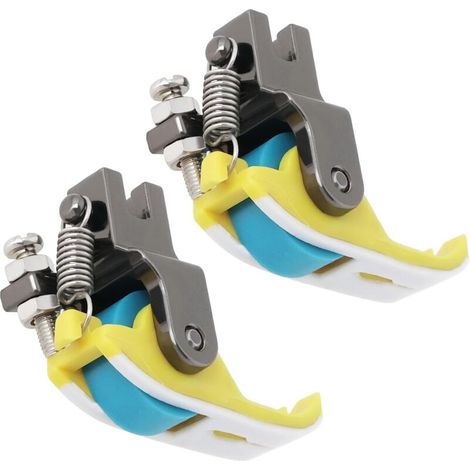 Lot de 2 Pieds Presseurs à Rouleau Robustes pour Machine à Coudre Accessoires Adaptés Aux Machines à Coudre Industrielles Aux Projets de Couture à Domicile (4 X 1,1 Cm) (1/5)