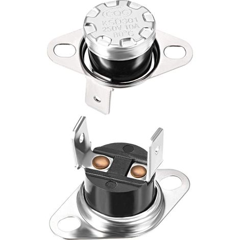 2pcs Thermostat KSD301 80°C Normalement Fermé 250V 10A Pour Électroménager