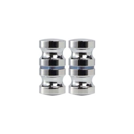Lot de 2 Boutons de Porte de Douche en Verre - Poignées de Porte en Acier Inoxydable pour Maison, Bureau, Hôtel (1/5)