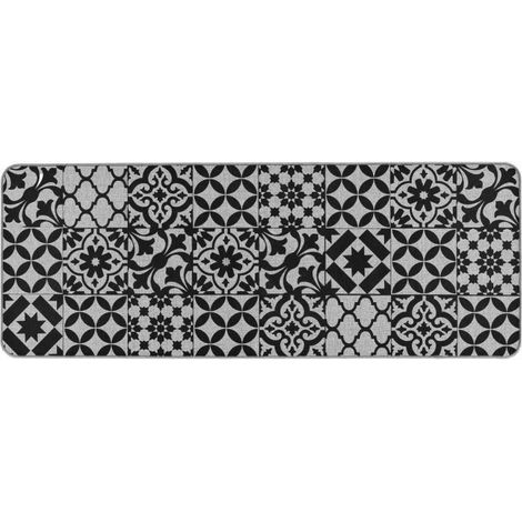 Tapis Tissé Imprimé "Bizancia" 45x120cm Gris (1/2)