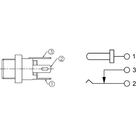 econ connect DCE5BL Niedervolt-Steckverbinder Chassisbuchse, gerade 10.8 mm 2.5 mm 1 St. Bulk (1/5)