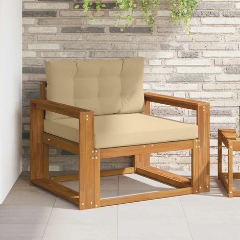 Outdoor Mittelsofa Massivholz Akazie Natur