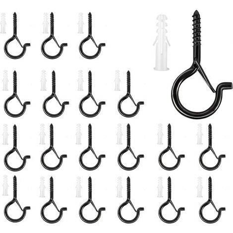 Crochets muraux robustes et durables, fixation par vis en acier inoxydable, accessoires de montage pour surfaces murales et en bois (1/5)