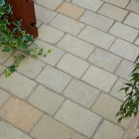 Pavé extérieur Pierre Naturelle Tandur - Longueur Librex15x2,2 cm - Beige (1/2)