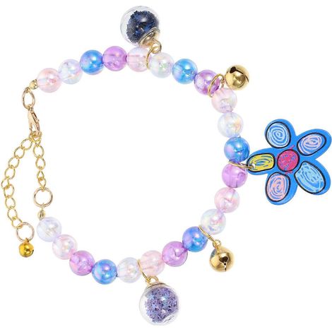 Collar decorativo para perros, 1 pieza, color azul, material ligero. (1/5)