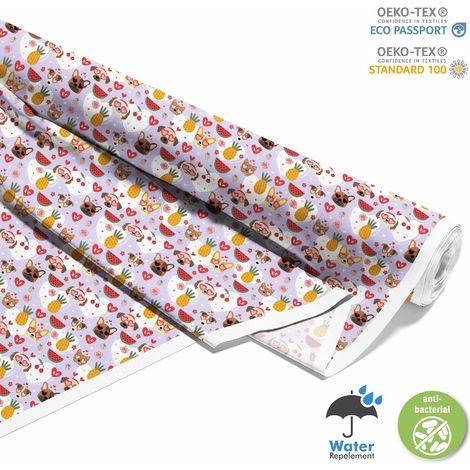 TESSUTI DECORATIVI PER ESTERNI OXFORD - Motivo Cani Cuori Frutta (1/5)