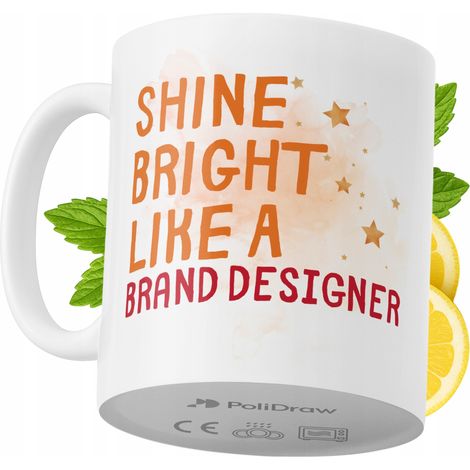 Lustige Kaffeetasse mit witzigem Textdesign für Markendesigner – ideal für Geburtstage, Namenstage, Feiertage und besondere Anlässe. Hochwertige Tasse für Zuhause, Büro und Arbeit. Farbe: Weiß, 330 ml