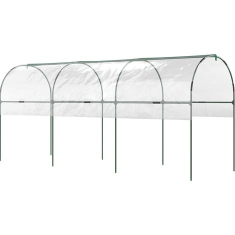 Foliengewächshaus mit transparenter Abdeckung und Bogendach 400 x 123 x 171 cm MODENUIT (1/4)
