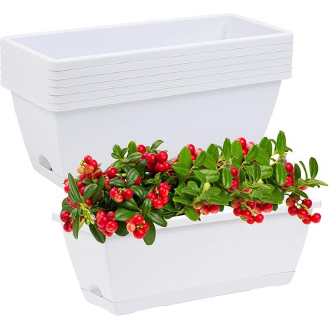 Lot de 5 jardinières en plastique pour légumes et fleurs (1/5)