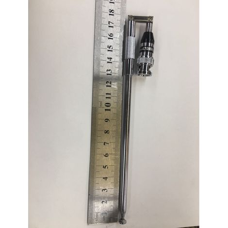 BNC male connector walkie-talkie long telescopic antenna, high gain stainless steel telescopic antenna, SMA female connector M6, unfolds 89cm (1/3)