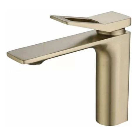 Robinet de lavabo,or robinet de salle de bain, inox 304 brossé, robinet de lavabo anticalcaire, robinet chaud et froid,Tuyau non inclus-robinet lavabo vasque (1/4)