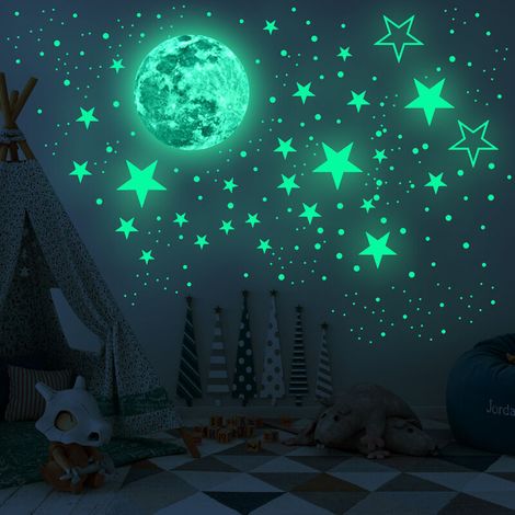 Christmas Window Stickers, Luminous Stickers, Glow-in-the-Dark Stickers, 3D Fluorescent Wall Stickers, for Shop Windows, Children's Rooms (1/5)