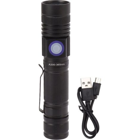 FLITIDétecteur d’urine UV portable 365 nm, lampe torche rechargeable USB avec protection IPX4, idéal pour garage et inspection domestique (1/5)