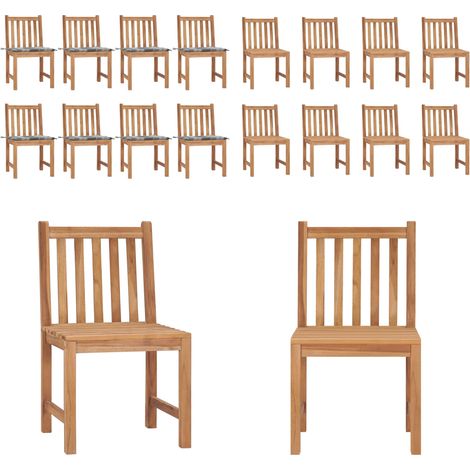 Chaises de jardin lot de 8 avec coussins Bois de teck massif - Chaise De Jardin - Mobilier De Jardin - Chaise En Bois - Chaises En Bois - Teck - Home & Living (1/5)