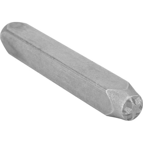 Poinçon de Tampon en Métal de 6 Mm pour Personnaliser le Métal, le Plastique, le Cuir et le Bois avec de L'acier CR V (forme d'étoile)