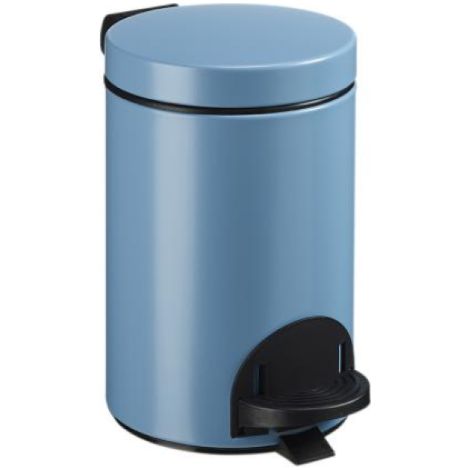 Poubelle à pédale Sanelia - seau antibactérien - 3l - bleu pastel mat - RAL 5024 (1/3)