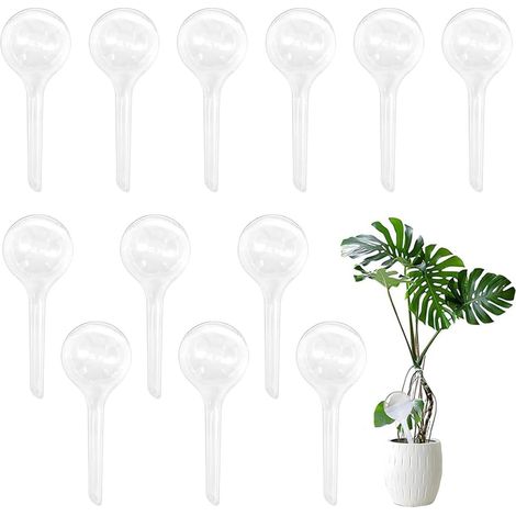 Lot de 12 Arroseur, Globe arrosage automatique, PVC transparent, 13x5cm, Plantes intérieur extérieur (1/5)