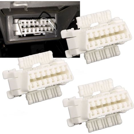 Connecteur de faisceau de câblage OBD 16 broches pour diagnostic automatique, blanc, pour scanners d'interface de diagnostic de véhicules Toyota (paquet de 10) (1/5)